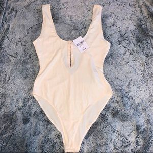 NWT Forever 21 Knit Cream Body Suit